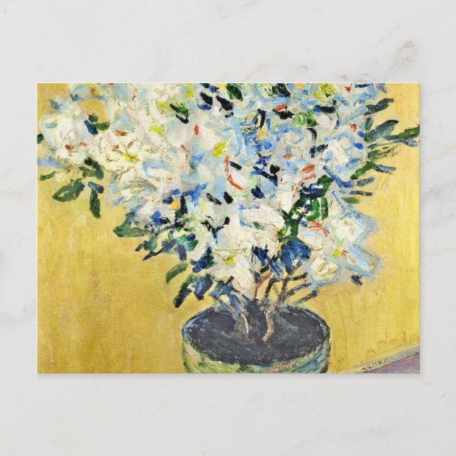 White Azaleas in a Pot - Claude Monet Postkarte (Vorderseite)
