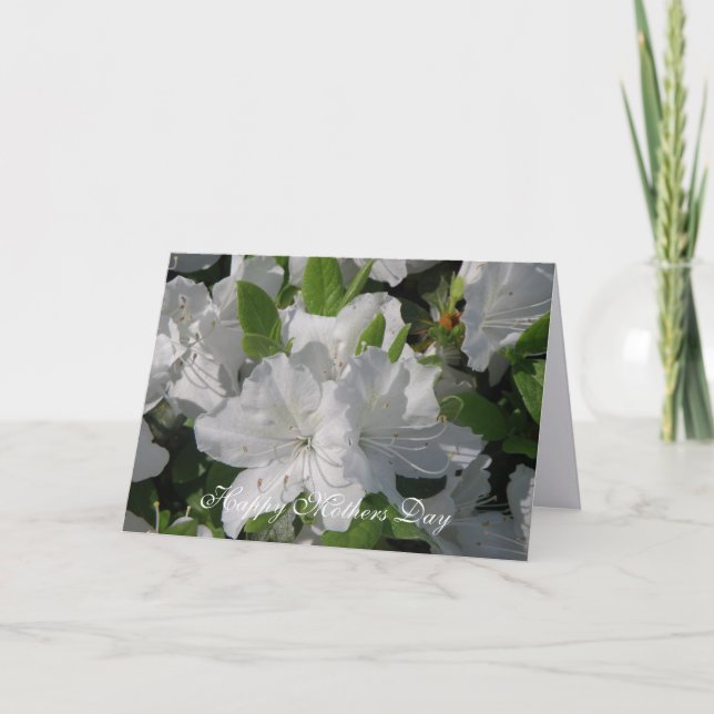 White Azaleas Mütter Day Card Karte (Vorderseite)