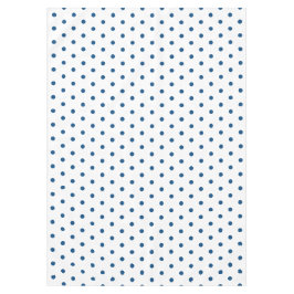 White Azure Blue Polka Dots Tischdecke