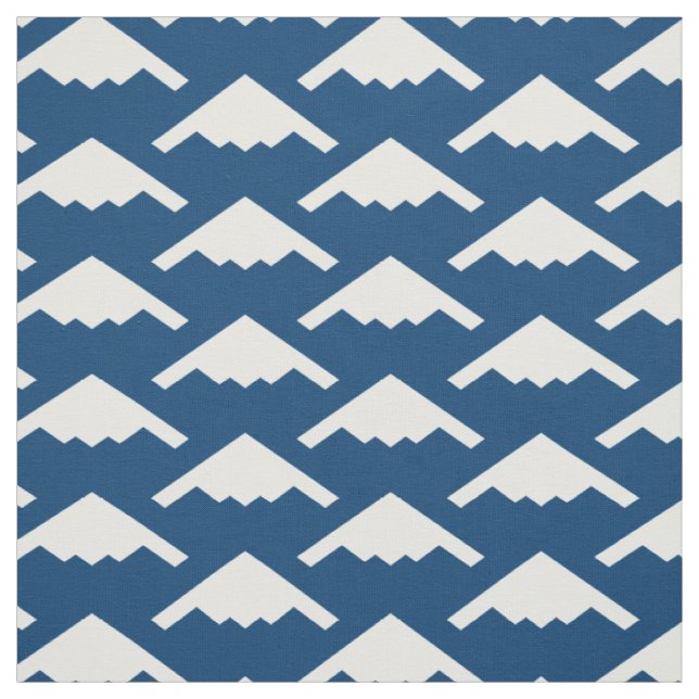 White B-2 Spirit Stealth Bomber Muster auf Blue Stoff (Muster)
