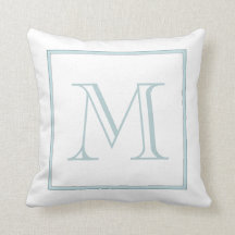 White Baby Blue Monogramm