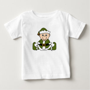 White Baby Christmas Elf Baby T-shirt