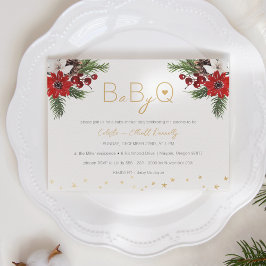 White Baby-Q GRILLEN Baby Shower Einladung