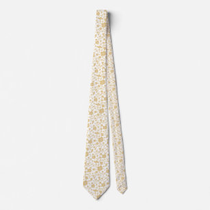 White Background Gold Akzente Leggings Krawatte