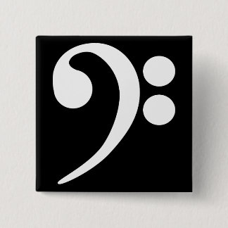 White Bass Clef Button