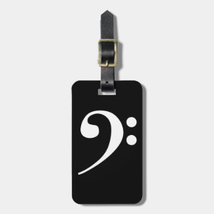 White Bass Clef Gepäckanhänger