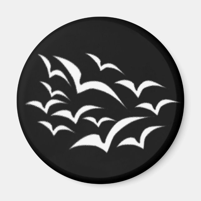 White Bat Cloud Magnet (Vorne)