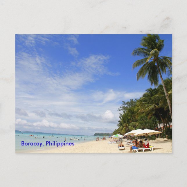 White Beach, Boracay Postcard Postkarte (Vorderseite)