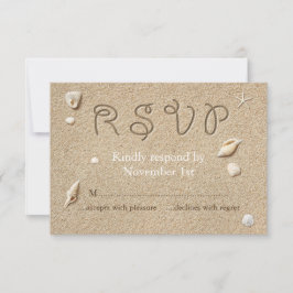 White Beach Sandy Toes Salty Kisses UAWG RSVP Karte