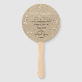 White Beach Sandy Toes Salty Kisses Wedding Progra Fächer