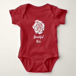 White Beautiful Rosen Baby Bodysuit Strampler