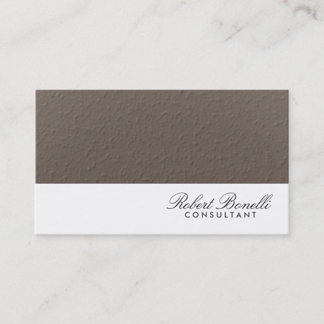 White Beige Schlicht Modern Consultant Business Ca Visitenkarte (Vorderseite)