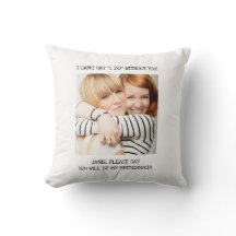 White Best Friend Foto Bridesmaid Einladung