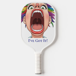 White Big Mouth Pickleball Schläger