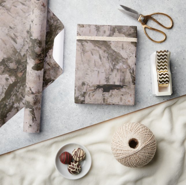 White Birch Bark Geschenkpapier (Basteln)