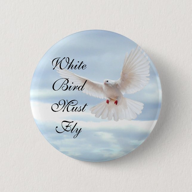 White Bird Button (Vorderseite)