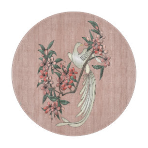 White Bird - Kirry Blossoms Charcuterboard Schneidebrett