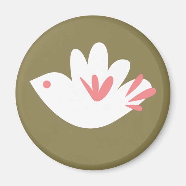 White Bird Magnet (Vorne)