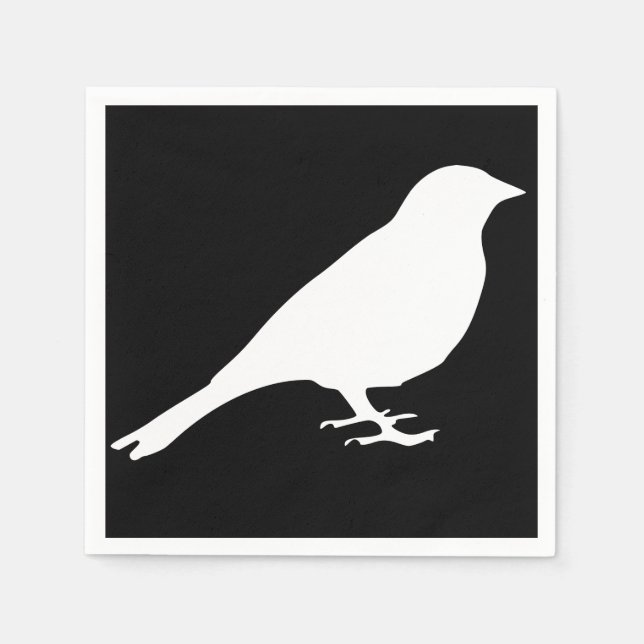 White Bird Napkins Serviette (Vorderseite)