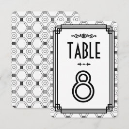 White & Black Art Deco Hochzeiten Tischnummern