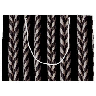 White & Black Candy Cane Gothmas Geschenktasche Große Geschenktüte