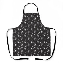 White black celestial sun moon galaxy pattern