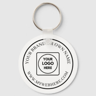 White black Custom Business Logo Promo Keychains Schlüsselanhänger