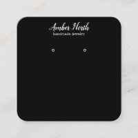 WHITE BLACK Hand Schriftliche Kalligraphie Ohrring