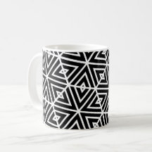 White Black Hexagon Honeycomb Triangle Pattern