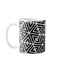 White Black Hexagon Honeycomb Triangle Pattern