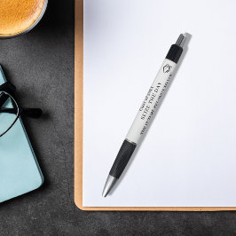 White Black Inspiration Zitat Abschluss Kugelschreiber