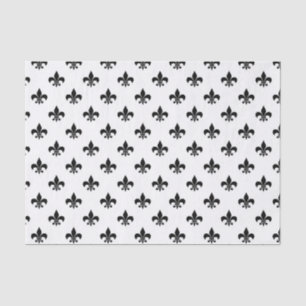 White Black Lilie Delicate Mardi Gras Seidenpapier