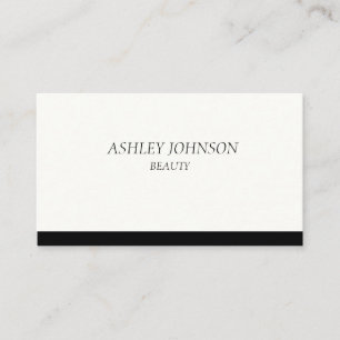 White Black luxuriöse, einfache Business Card Visitenkarte