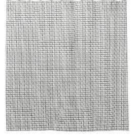 White & Black scandinavian checks  Duschvorhang