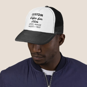 White & Black Trucker Hat kundenspezifische Gesche Truckerkappe