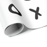 White & Black X O XO X&O's Trendy Niedlich Geschenkpapier<br><div class="desc">Sonderverpackungspapier</div>