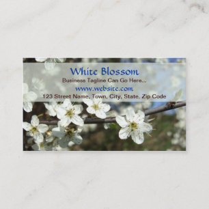 White Blossom Business Card Visitenkarte