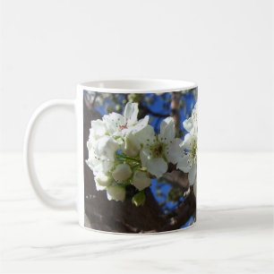 White Blossom Cluster Frühlingsblühende Birnbaum Kaffeetasse