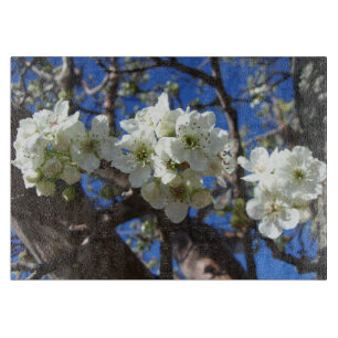 White Blossom Cluster Frühlingsblühende Birnbaum Schneidebrett