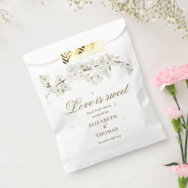 White Blossom Liebe ist süße Hochzeit Geschenktütchen