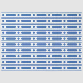 White Blue Bone Inlay Dots Border Decoupage Paper Seidenpapier