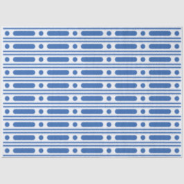 White Blue Bone Inlay Dots Border Decoupage Paper Seidenpapier