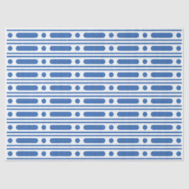 White Blue Bone Inlay Dots Border Decoupage Paper Seidenpapier