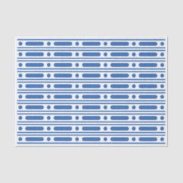 White Blue Bone Inlay Dots Border Decoupage Paper Seidenpapier