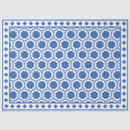 White Blue Modern Bone Inlay Decoupage Paper Seidenpapier