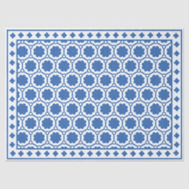 White Blue Modern Bone Inlay Decoupage Paper Seidenpapier