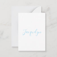 White Blue Schlicht Elegante Moderne Kalligraphie 