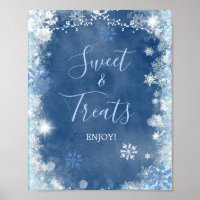 White Blue Winter Snowflake Bridal Sweet Leckereie