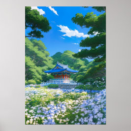 White Blume Haven Poster