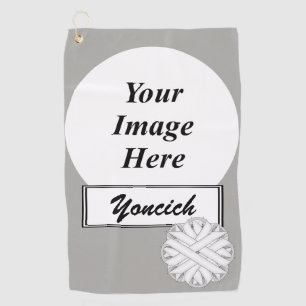 White Blume Ribbon von Kenneth Yoncich Golfhandtuch